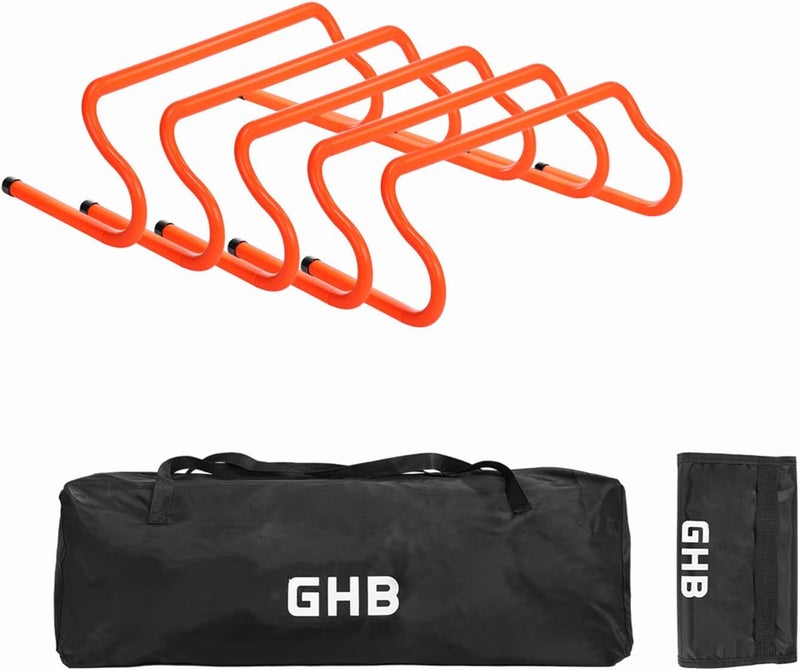 GHB Agility Hurdles 8" Speed Agility Training Hurdles, Detachable Sturdy Hurdles Training Equipment Set with Carry Bag for Kids,Athletes,Soccer,Basketball - Image 1